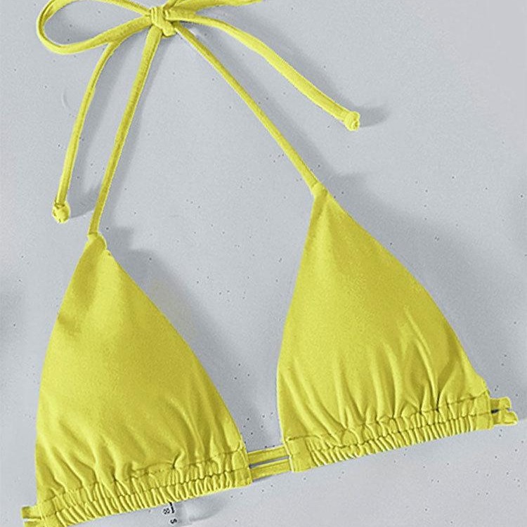 Straps Tulle Bikini Swimsuit Three-piece Halter Sunscreen Swimwear