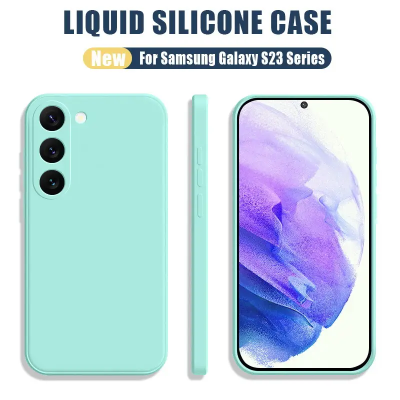 Solid Color Simple Drop-resistant Liquid Silicone Phone Case
