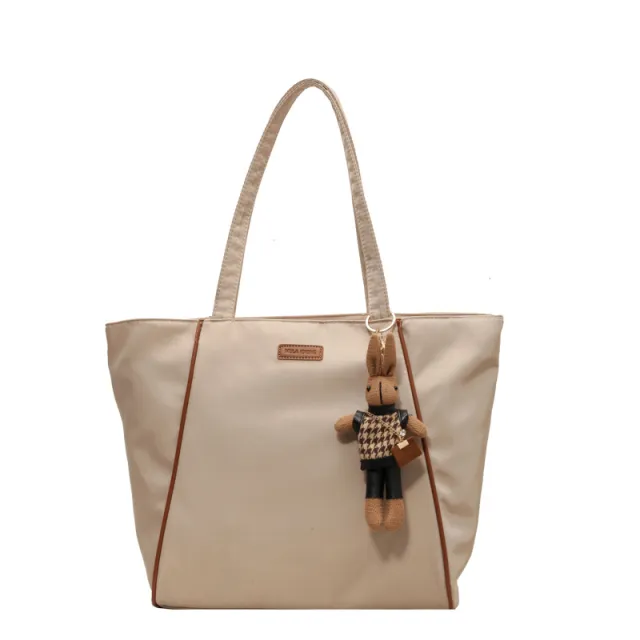 Large Capacity Tote Korean Style Commuter Shoulder Bag Spring And Summer New Fashion All match Leisure Commute Tote Bag White - Shop at LoveMi