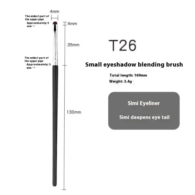 Hair Eyeliner Brush Eye Shadow Detail Eye Makeup Fine Blooming Concealer Suit Portable T26 - Shop at LoveMi