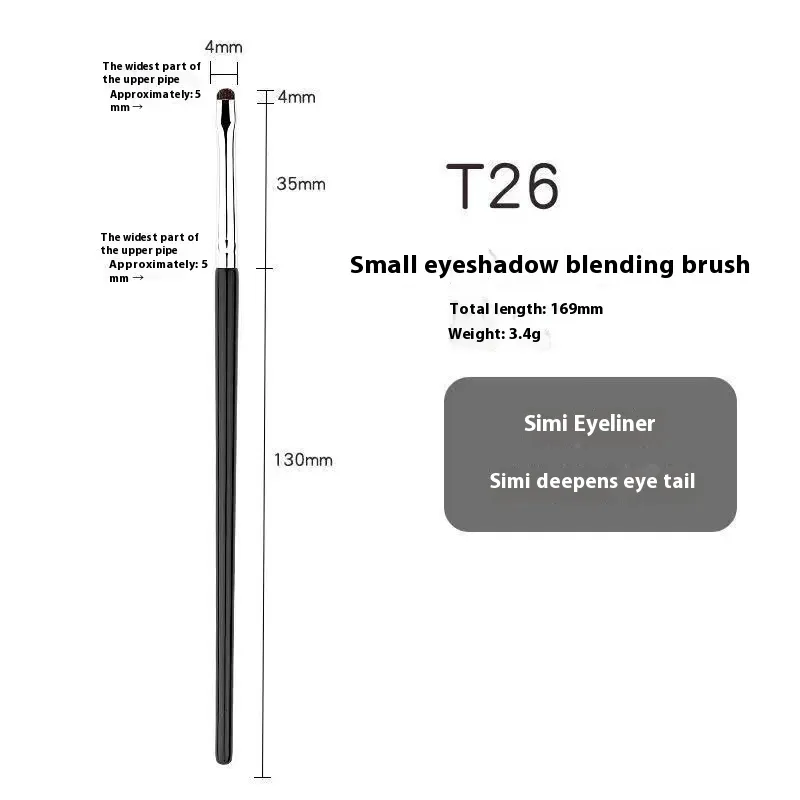 Hair Eyeliner Brush Eye Shadow Detail Eye Makeup Fine Blooming Concealer Suit Portable - T26