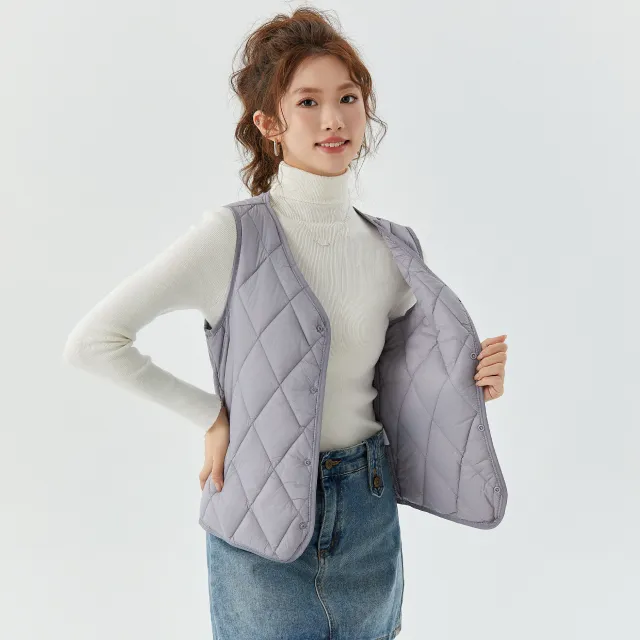 Women's Short Autumn And Winter Velvet Vest Double Sided Light Gray - Shop at LoveMi