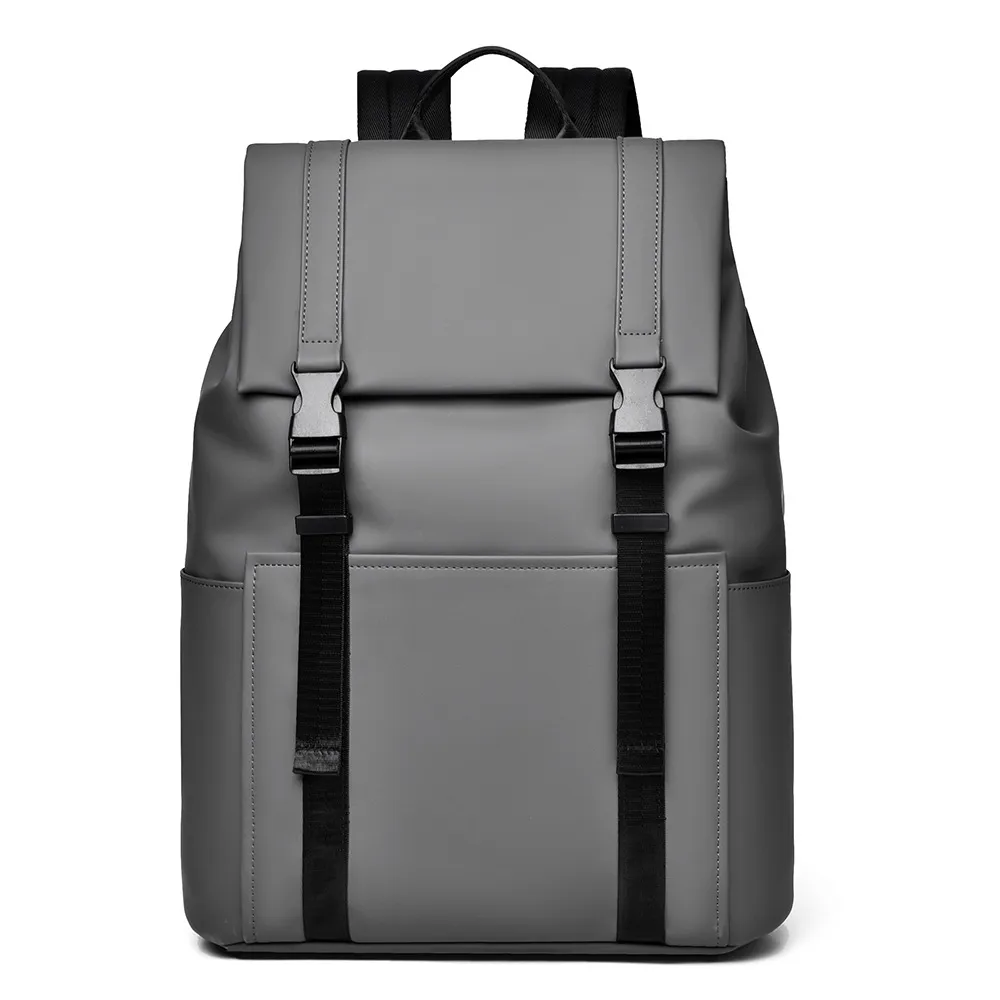 Men's Stylish Backpack With Side Pockets, Great For College And Outdoor Activities, Sturdy & Roomy - Gray