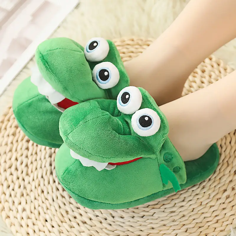 Animal Slippers Dancing Spoof Dinosaur Cotton Shoes Sand Carving
