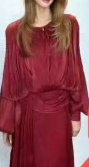 Pleating Design Glossy Elegant A Line Big Hem Dress Temperament Dress Wine - Shop at LoveMi