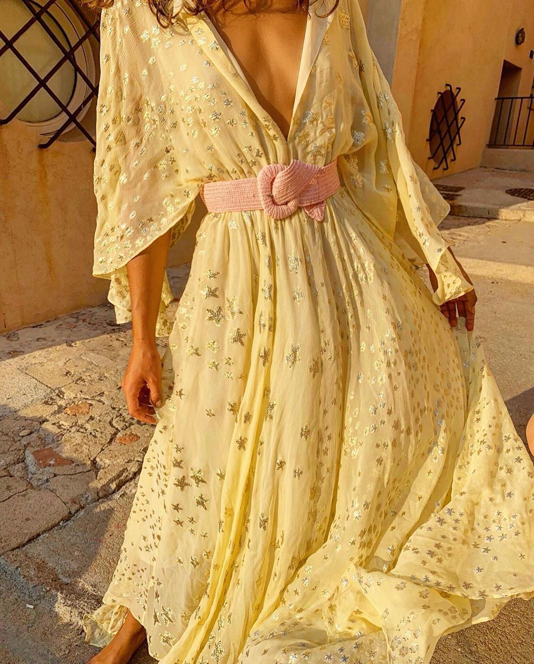 Vacation Romantic Bronzing Five-pointed Star Swing Dress