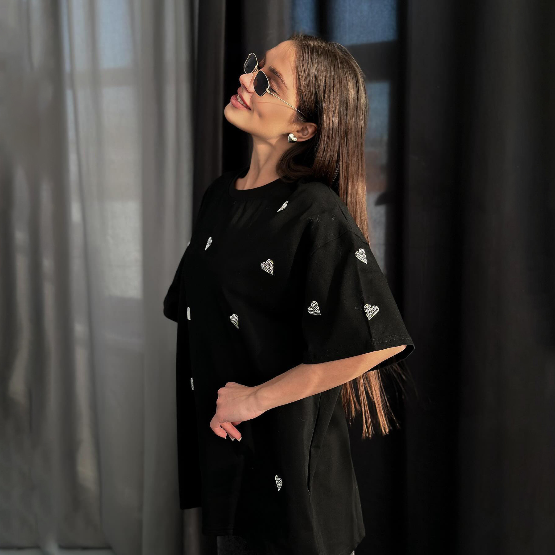 Fashion Loose Half Sleeve T-shirt Women's Drop Shoulder