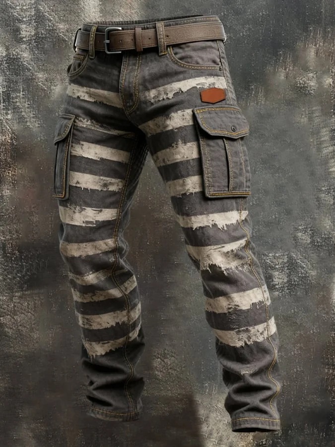 Retro Work Pants For Men In The Punk Style Inspired By Europe And America