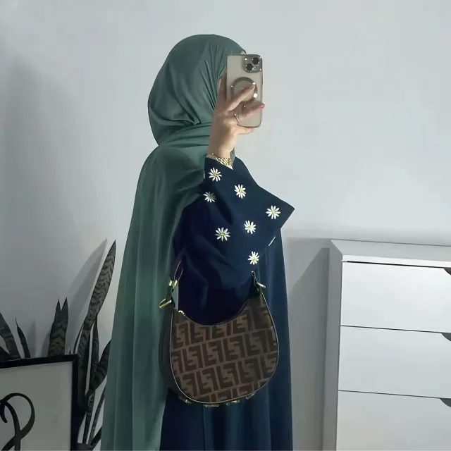 Dress Embroidered Shawl Long Shirt Blue - Shop at LoveMi