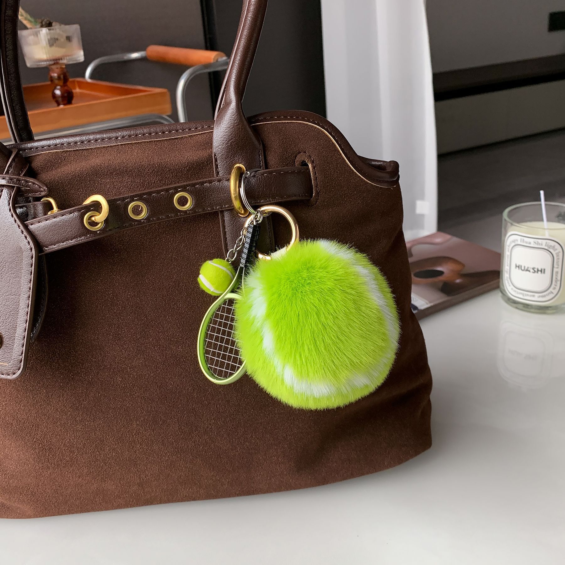 Creative Tennis Car Keychain Pendant 3