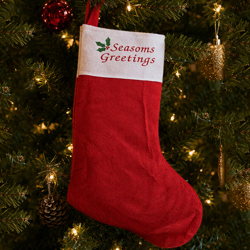Cartoon Christmas Stocking Antler Costume Holiday Gift
