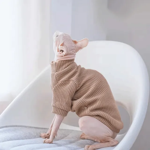Pet Elastic Fashion Moisture proof Stylish Comfortable Soft Sweater Light Brown Sweater - Shop at LoveMi