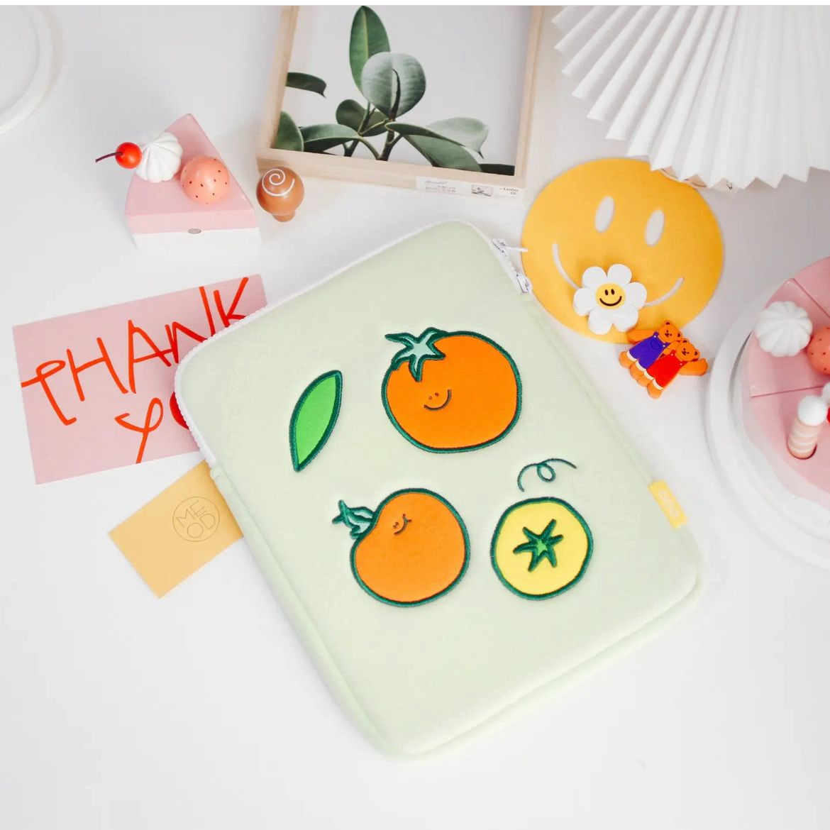 Embroidered Tomato Tablet Inner Bag Notebook - Image 8