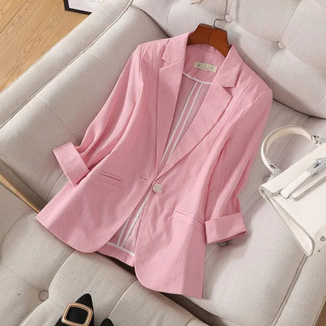 Fashion Personalized Suit Coat Women's Wear Summer Pink - Shop at LoveMi