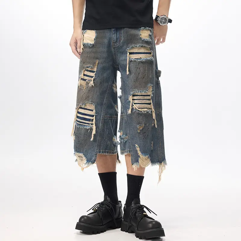 Summer Loose Beggar Style Cropped Pants Niche Middle Pants