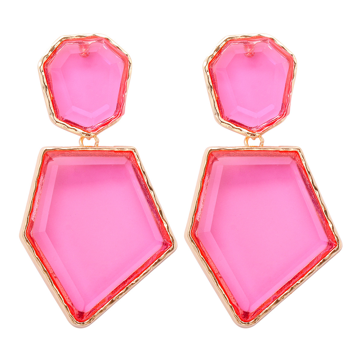 Women's Fashion Geometry Pattern Pentagram Earrings