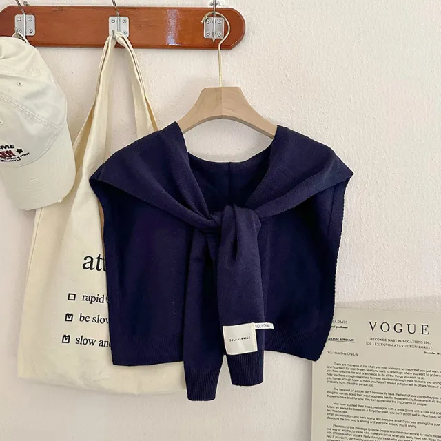 Fashion Shawl All match Solid Color Scarf Navy Blue - Shop at LoveMi