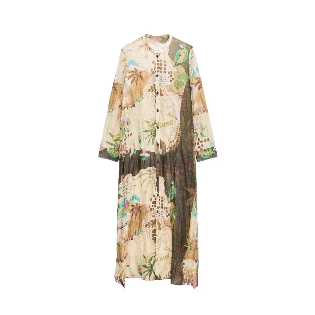 Printed Casual Shirt Elegant Women's Clothing - Top