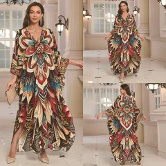 Fashion Personalised Cotton Printed Beach Dress Women - Zs246318 Large Flower - View 1