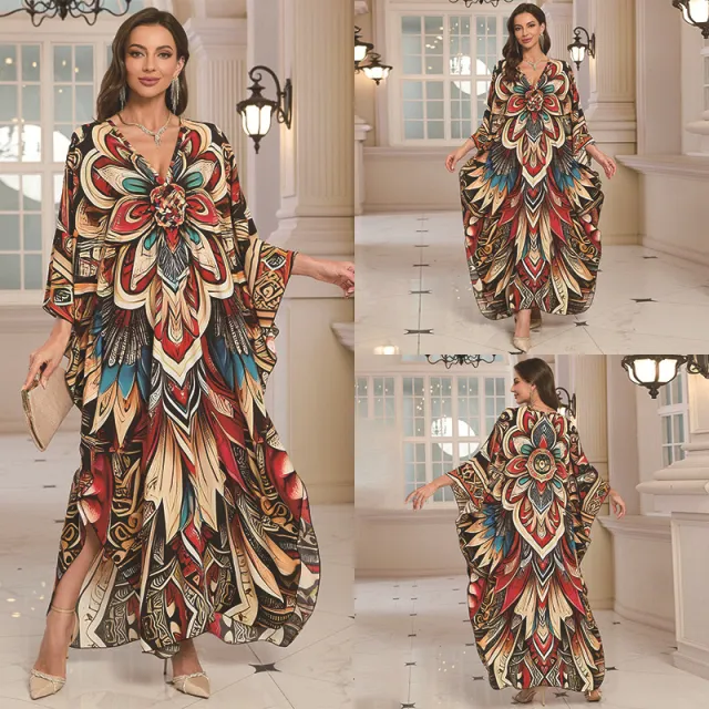 Fashion Personalized Cotton Printed Beach Dress Women Zs246318 Large Flower - Shop at LoveMi