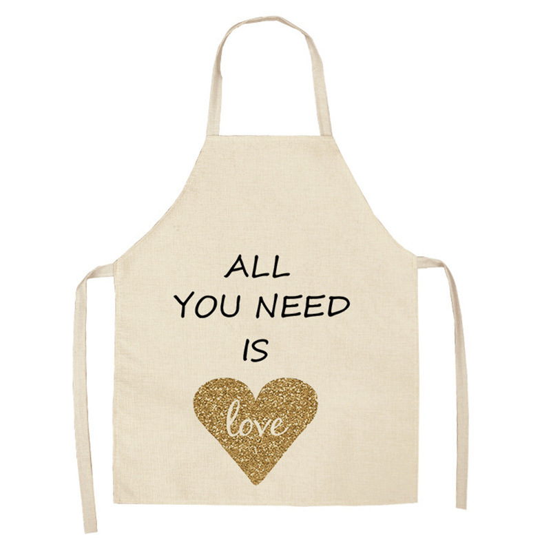 Title 13, Red Lip Letters Apron Used In Kitchen Home Clea...