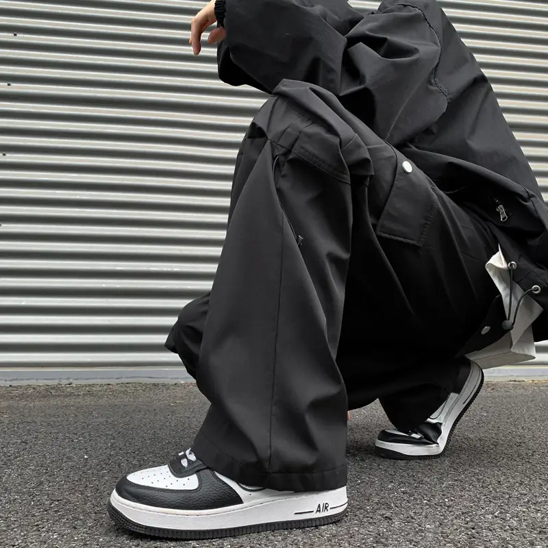 Workwear Straight Casual Trousers For Men