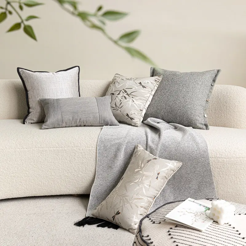 Chinese Ink Style Dragonfly Living Room Sofa