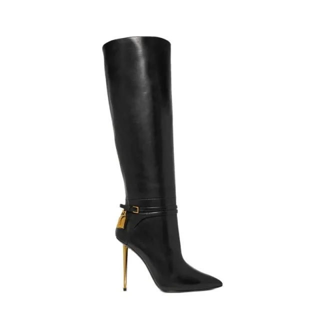 Simple Black Classic Long Boots Female Black - Shop at LoveMi
