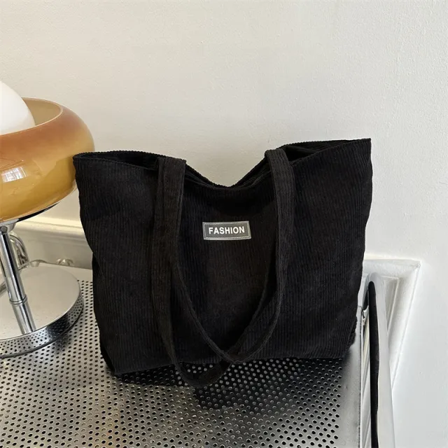 Canvas Ins Style Niche Large Capacity Handbag For Women Black - Shop at LoveMi
