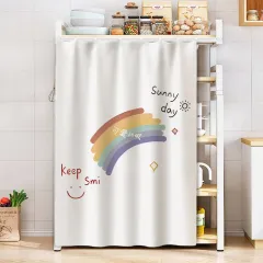 Practical Storage Rack Sundries Shade Curtain Wardrobe Dustproof Ugly - Full Score Rainbow - View 1