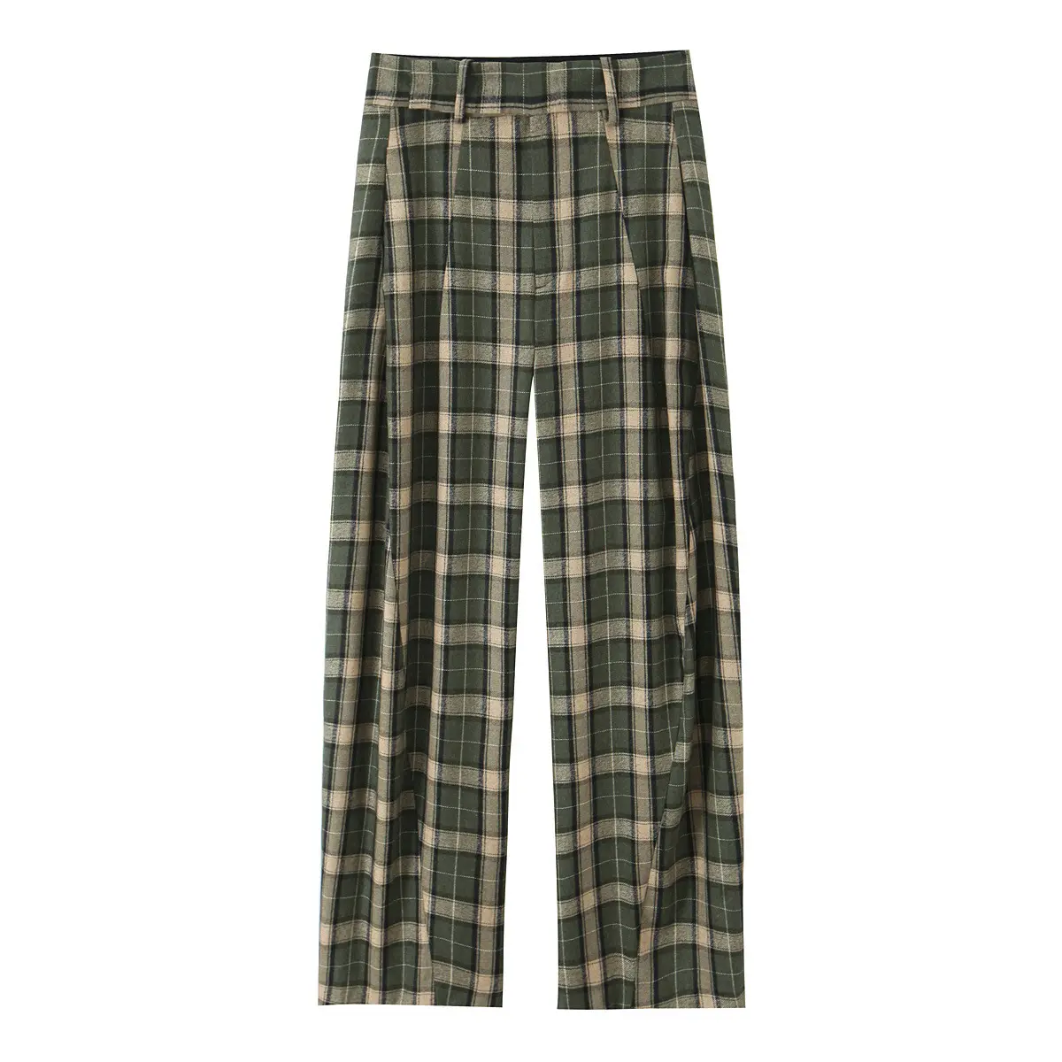 Casual Stylish Trendy Versatile Mid-rise Plaid Pants