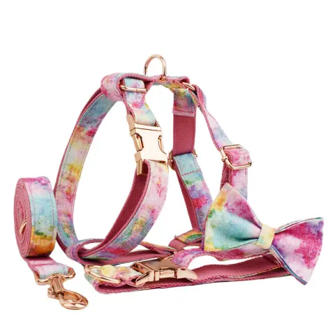 Bronzing Pet Collar Traction Rope on Foundation