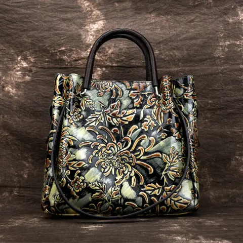 Trendy Women's Bags Three-dimensional Embossed Messenger Bag First Layer