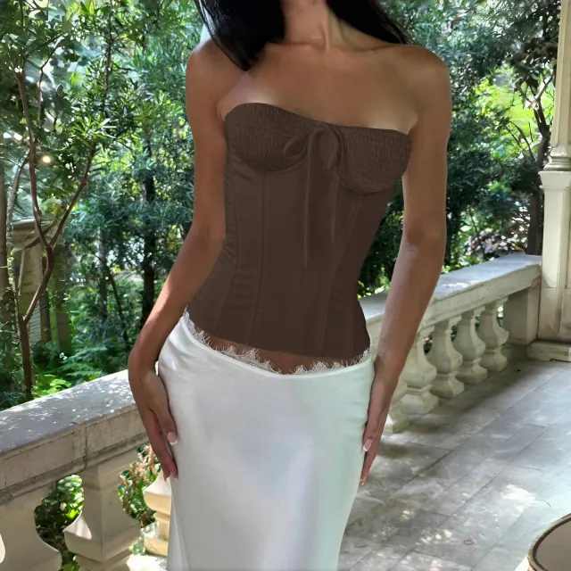 Womens Sexy French style Camisole Top Brown - Shop at LoveMi