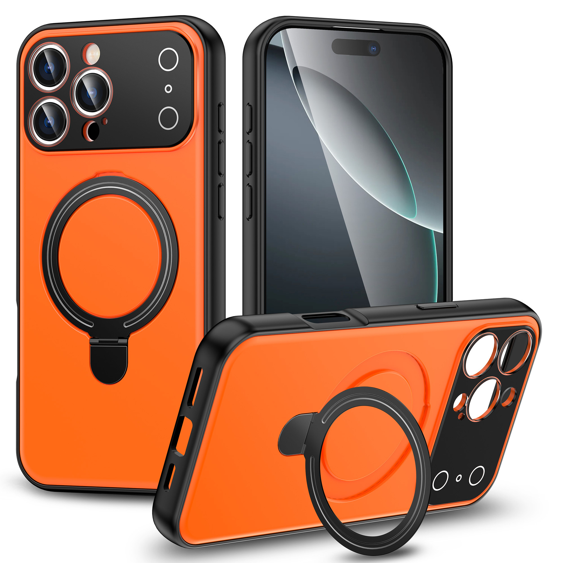 Large-screen Magnetic Bracket Phone Case With A Skin-like Finish And Drop-resistant Design