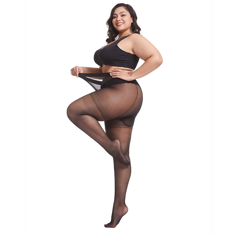 Women's Fashion Simple And Breathable Stretch Thin Super Plus Size Stockings - Image 7