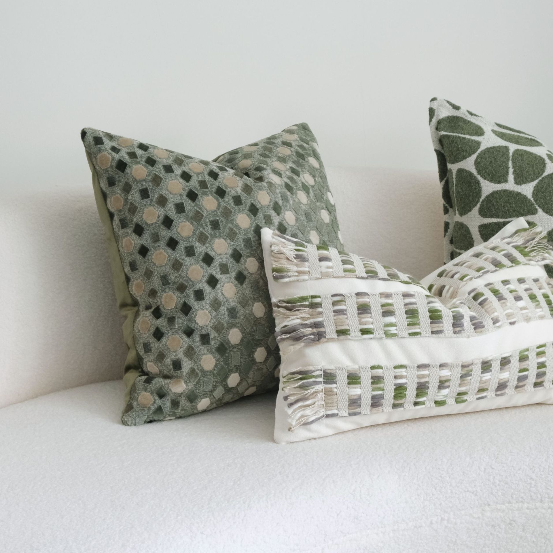 Green Drawstring Cushion Pillow