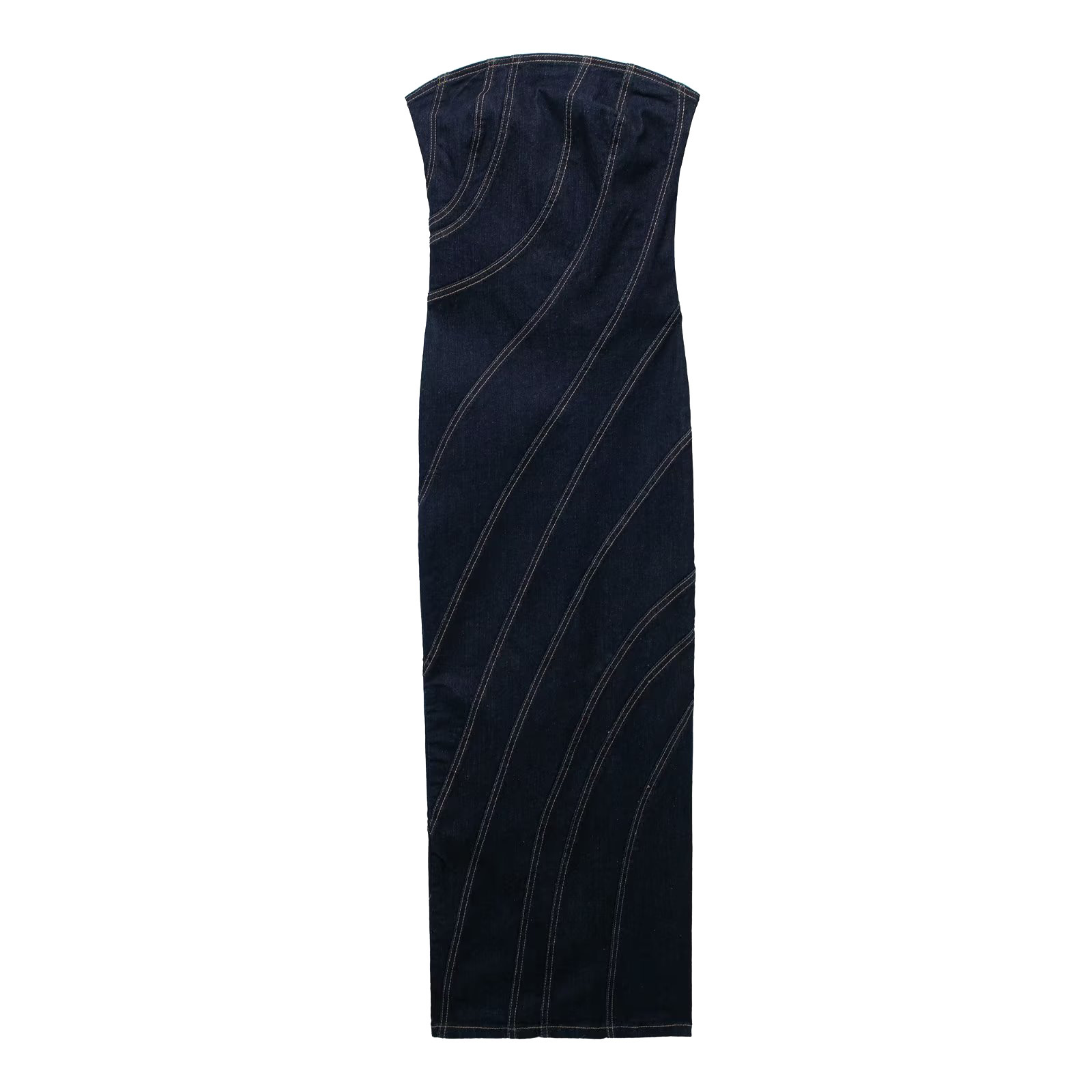 Women's Tube Top Denim Dress