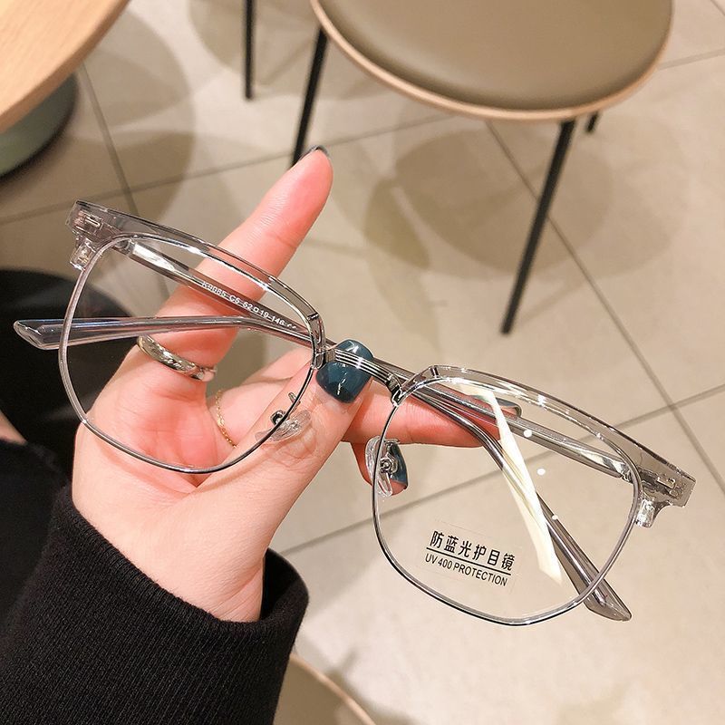Large-frame Blue-light-blocking High-definition Myopia Glasses