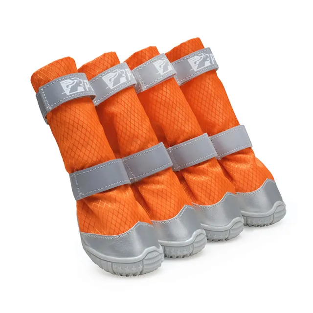Outdoor Travel Keep Dry Pet Shoelace Reflective Stripe Velcro Easy To Wear And Take Off Dog Shoes Orange - Shop at LoveMi