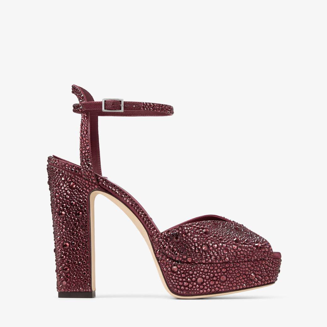 Rhinestone Peep-Toe High-Heeled Sandals, picture 6 of 6