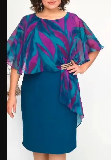 Round neck Half Sleeve Short Hip hugger Dress Blue - Shop at LoveMi