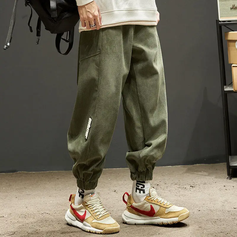 Men's Loose Harem Cropped Leisure Cargo Pants