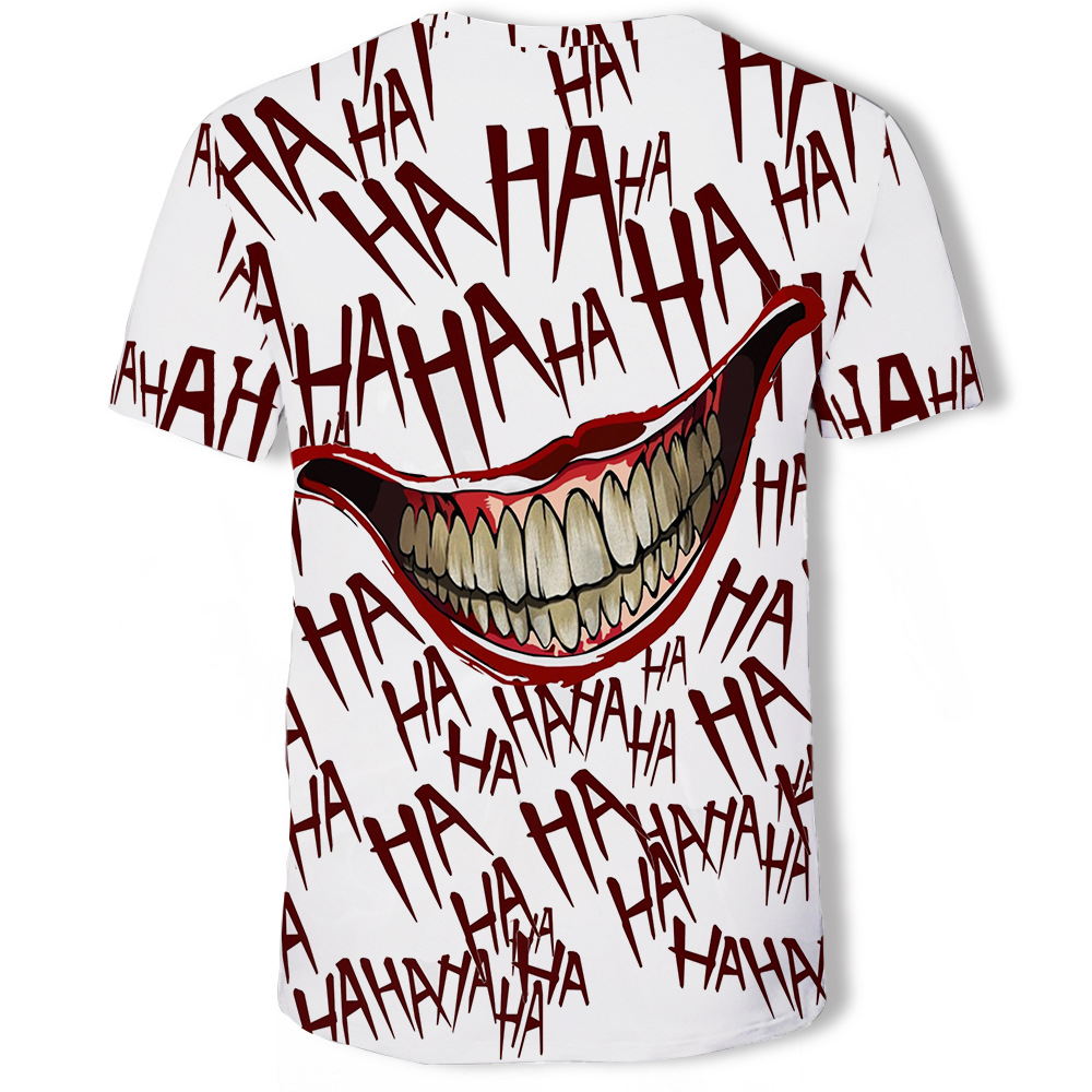 Title 3, 3D stereo haha joker fashion short sleeve T-shirt