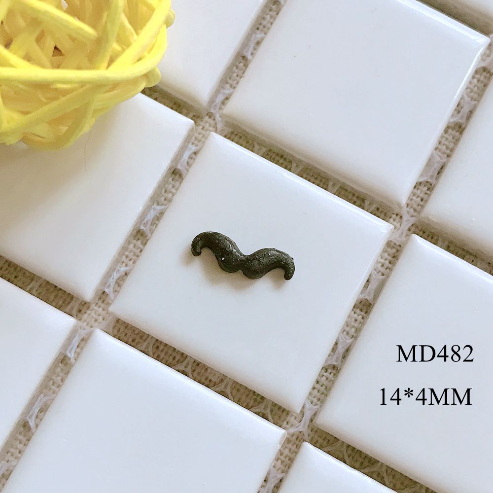Alloy Mustache-shaped Metal Nail Jewelry