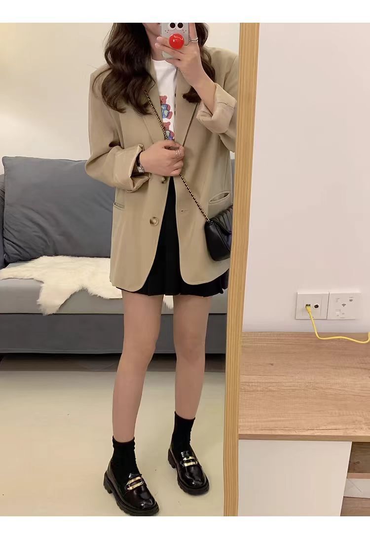 High-End Korean-Style British-Style Khaki Suit Jacket 23 807f3619 d6f7 48c9 8216 8ddf7a4cd823