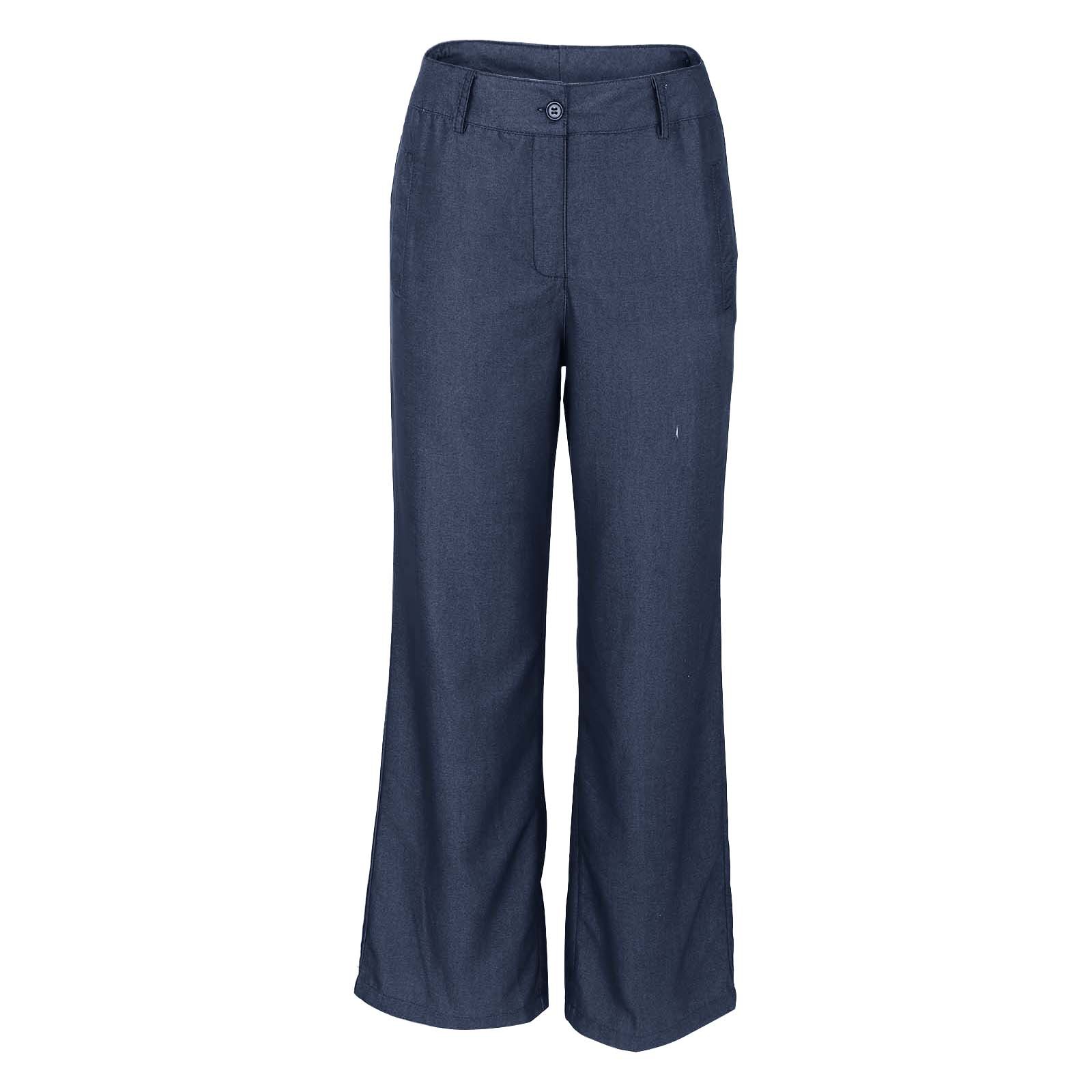 Womens Retro Striped Cotton-Linen Casual Pants