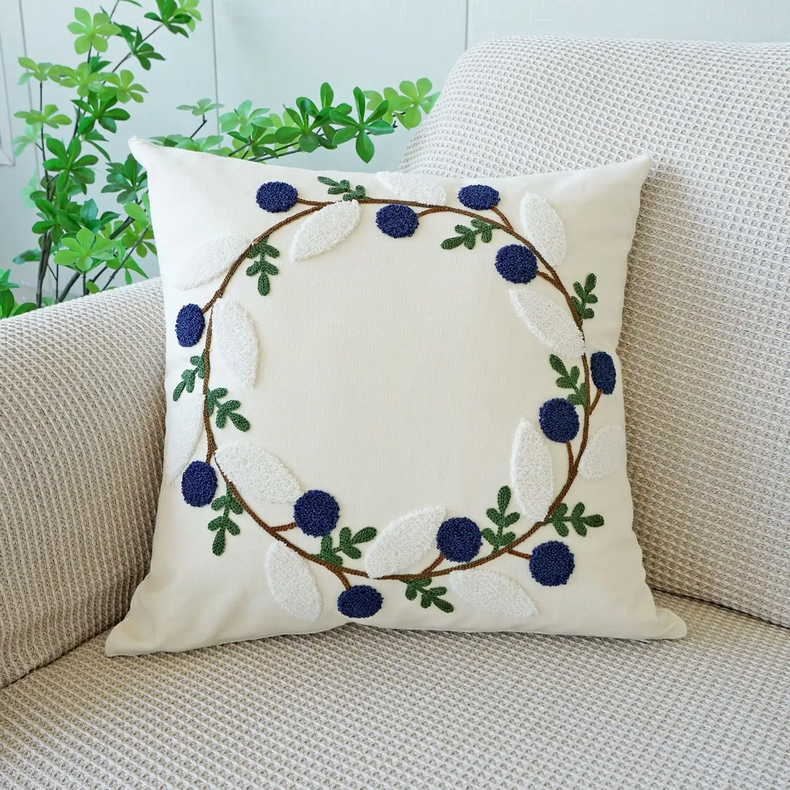 Creative Floral Pastoral Living Room Sofa Cushion Pillowcase Pillow
