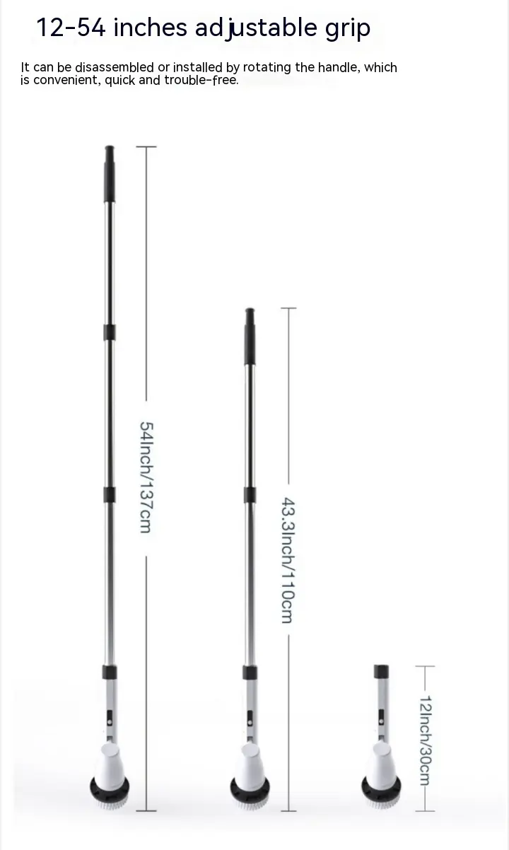 7-in-1 Wireless Cleaning Brush Long Handle Retractable