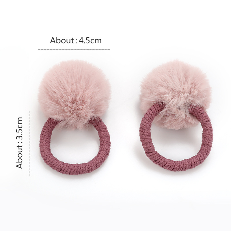 Title 4, Cashmere Hair Bands with Hair Ball, Soft and El...